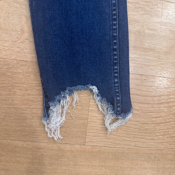 3x1 NYC Eleta 1507 Dark Wash Straight Leg Raw Hem High Waist Jeans Size 25 - Picture 8 of 11